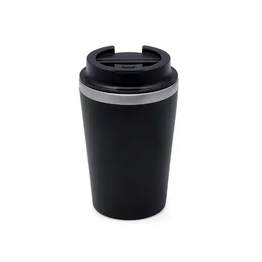 MOSS-GIFTOLOGY STEEL/PP DOUBLE WALL TUMBLER-350ML BLACK