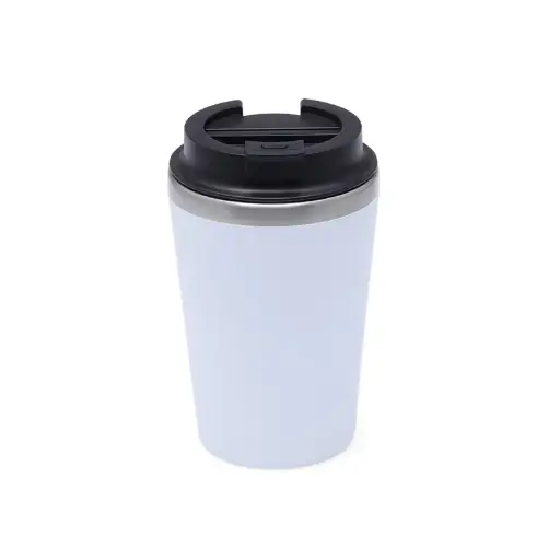MOSS-GIFTOLOGY STEEL/PP DOUBLE WALL TUMBLER-350ML-WHITE