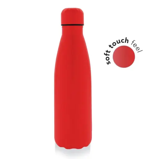 GRODNO - SOFT TOUCH INSULATED WATER BOTTLE - RED