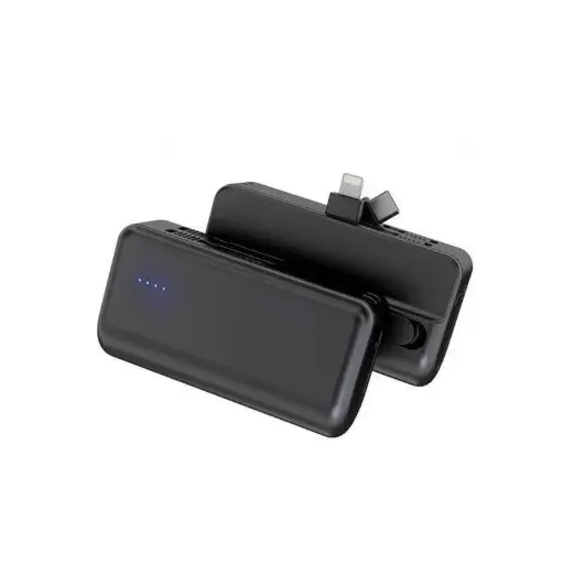 CAPSULE - @MEMORII 4500 MAH MINI POWER BANK WITH INBUILT CABLE AND PHONE STAND