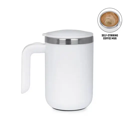 CAFFE - HANS LARSEN AUTO STIRRING COFFEE MUG - WHITE