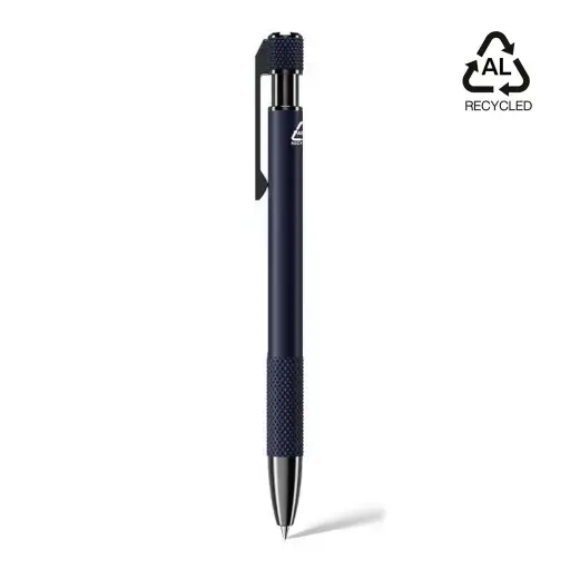 PILA-RECYCLED ALUMINIUM BALLPOINT PEN-NAVY BLUE