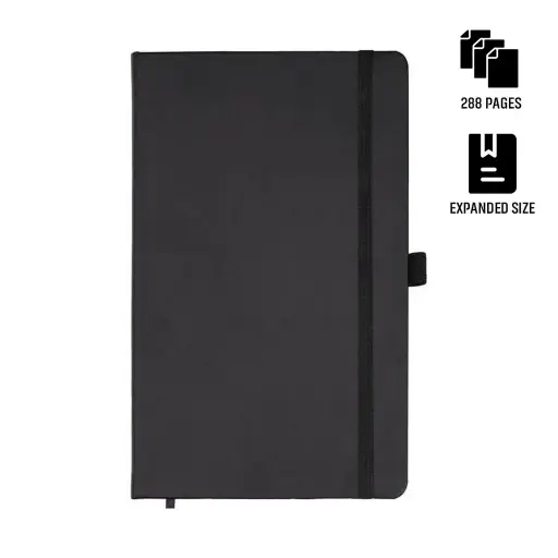 BARON-SANTHOME EXPANDED A5 HARD COVER NOTE BOOK-BLACK