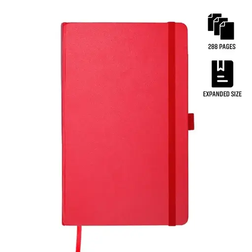 BARON-SANTHOME EXPANDED A5 HARD COVER NOTE BOOK-RED